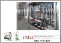 Ligne liquide de remplissage de bouteilles avec la machine de capsulage de bouteille et la double machine à étiquettes latérale
