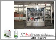 Ligne liquide de remplissage de bouteilles avec la machine de capsulage de bouteille et la double machine à étiquettes latérale