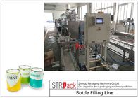Ligne remplissante liquide automatique industrielle avec la machine de remplissage de piston et l'étiqueteur automatique de bouteille