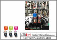 Ligne pneumatique ligne remplissante ISO9001 de remplissage de bouteilles d'aérosol de peinture de jet
