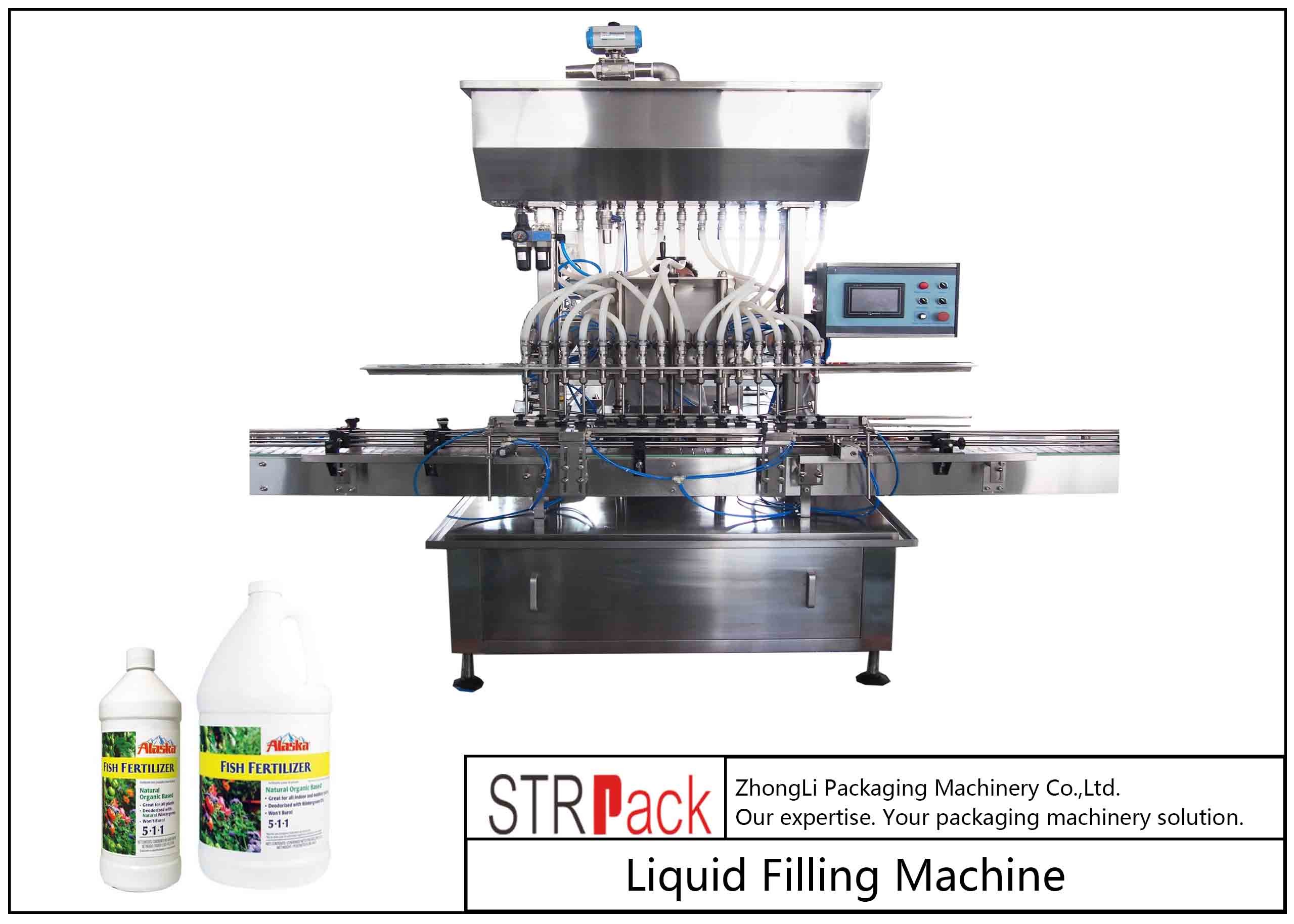 Rendement élevé chimique liquide automatique de machine de remplissage de 5000 B/H pour 0,5 - engrais 5L