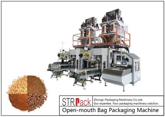 machine à emballer de sac à poudre du granule 50kg pour l'alimentation de poissons d'aliment pour animaux familiers de grain de sel