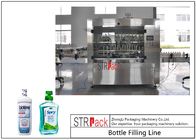 La ligne d'emballage de collutoire avec la bouteille déchiffrent, machine de remplissage, la machine de capsulage, machine à étiquettes pour le remplisseur liquide