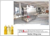 Ligne de remplissage de l'huile 1L-5L de table avec la machine de remplissage servo, machine de capsulage, machine à étiquettes, machine de rétrécissement d'emballage de douille
