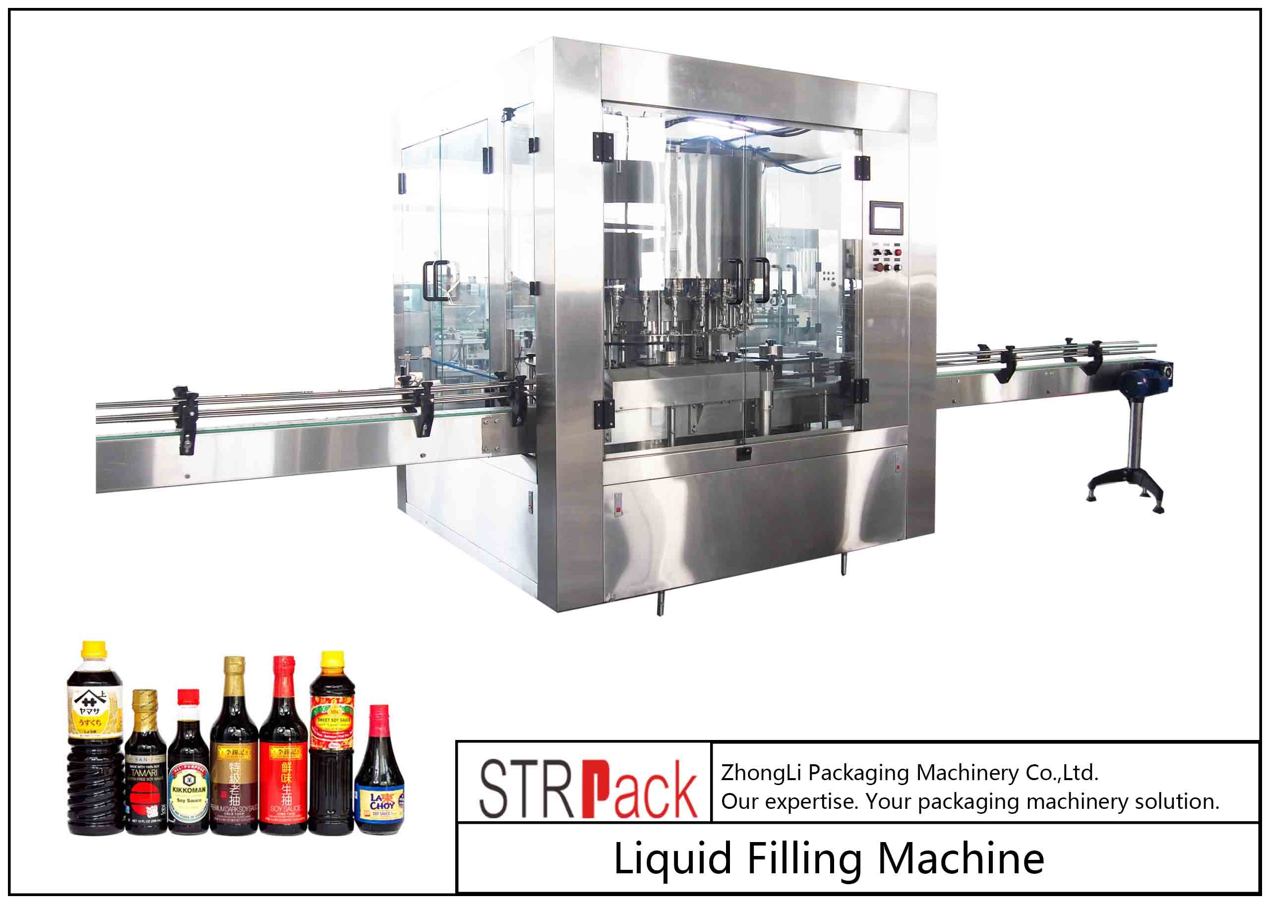 24 machines de remplissage liquides automatiques de bec principal pour 0,5 - vin 2L/sauce de soja