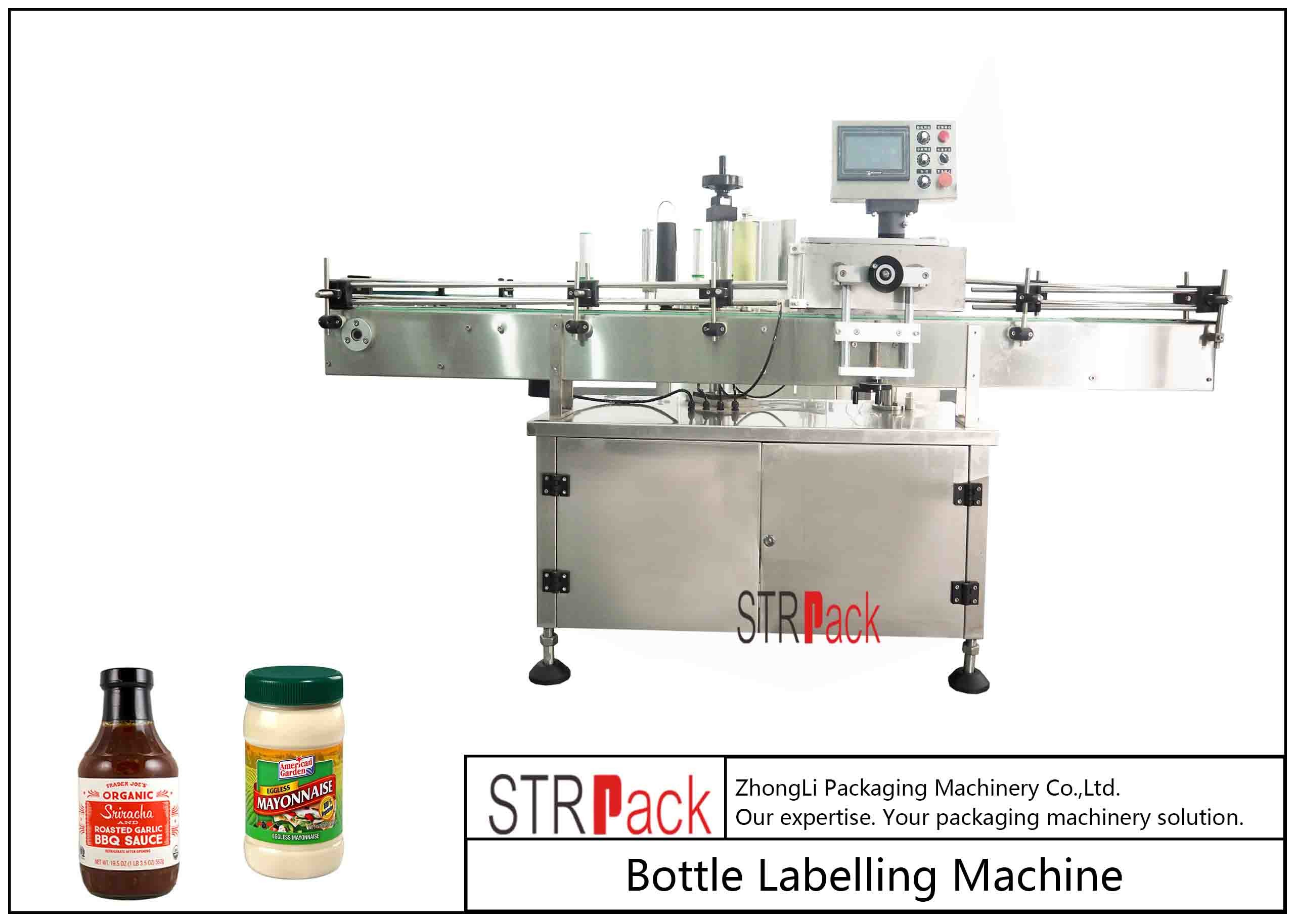Machine à étiquettes auto-adhésive verticale de bouteille ronde avec le contrôle 120 BPM de PLC
