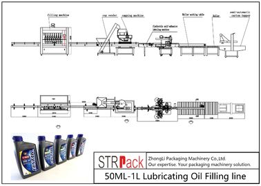 Ligne automatique certification de remplissage de l'huile de graissage 50ML-1L de la CE